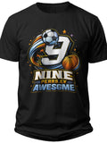 Nine Years of Awesome Ball 9th Birthday Shirt - Adult Unisex Tee