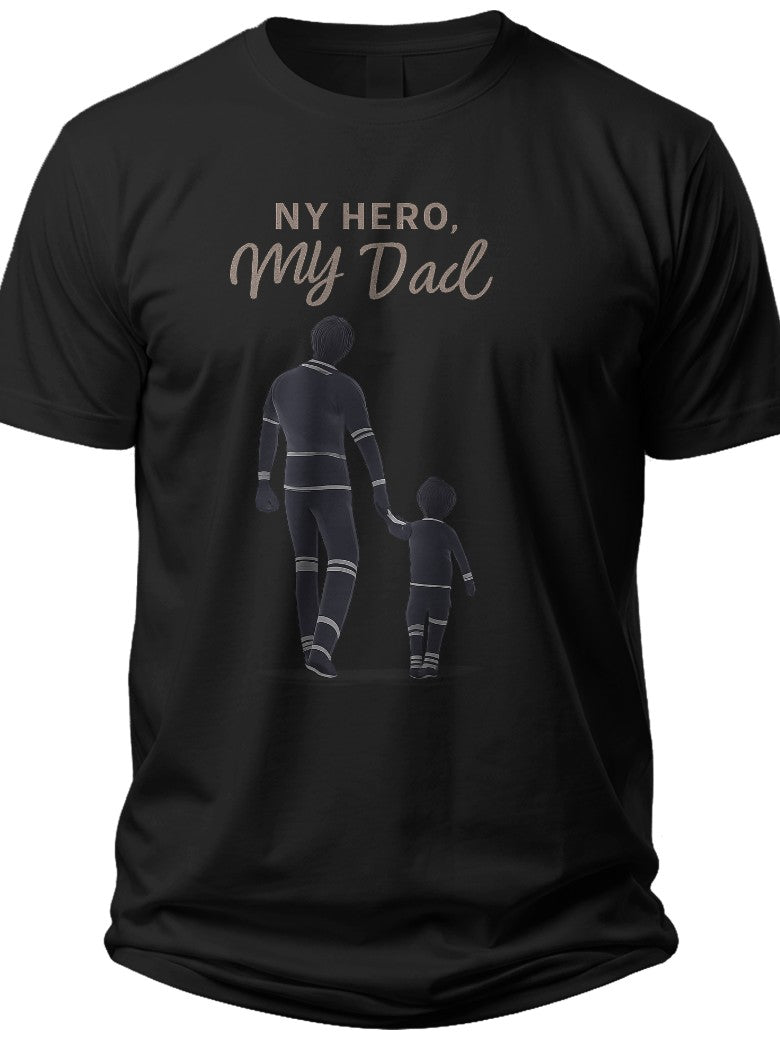 My Hero, My Dad Father's Day Tshirt - Adult Unisex Tee