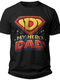 My Hero Dad Shield Fathers Day Tee Shirts - Adult Unisex Tee