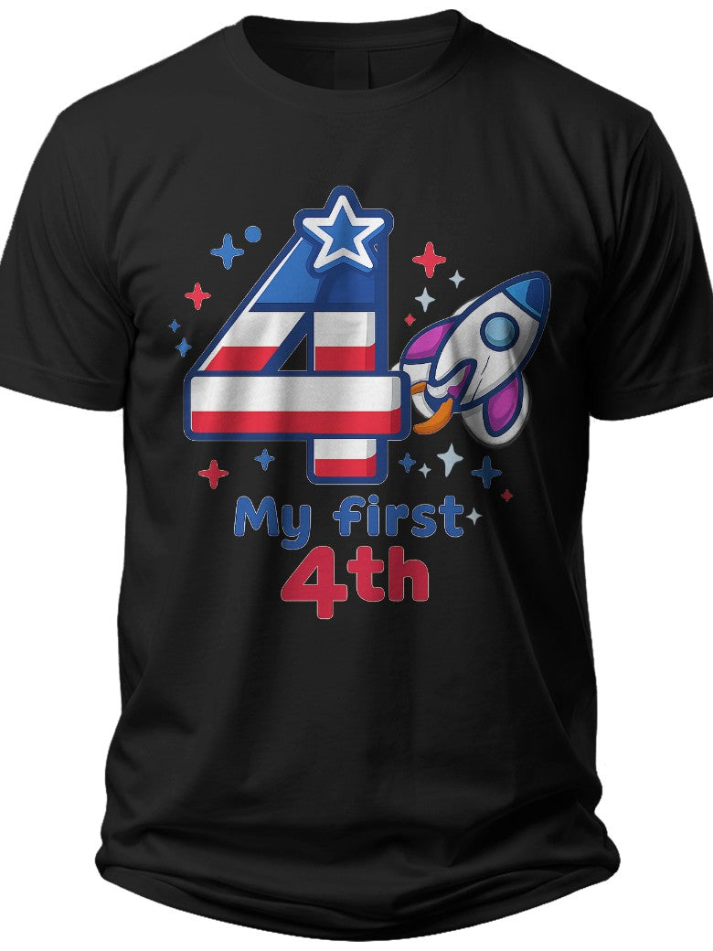My First 4th Toddler Boy 4th of July Shirt - Adult Unisex Tee