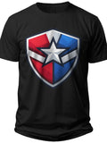 Modern Patriotic Shield Fourth of July Shirts for Men - Adult Unisex Tee
