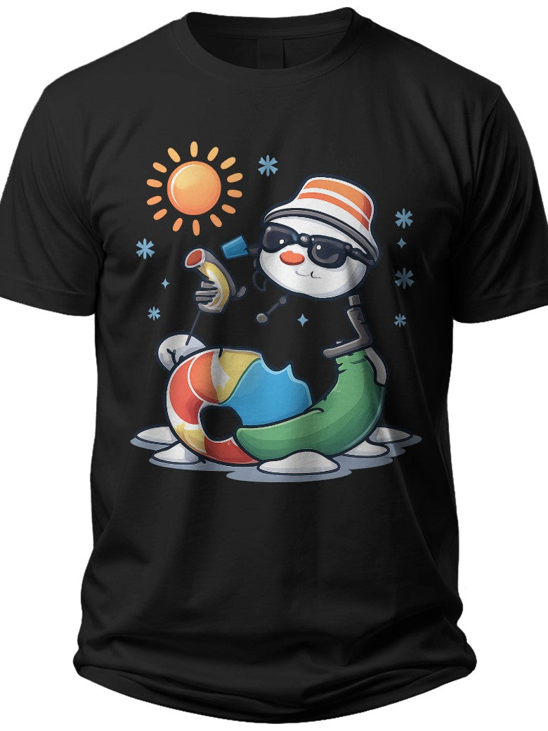 Melting Snowman Fun Christmas in July Shirt - Adult Unisex Tee