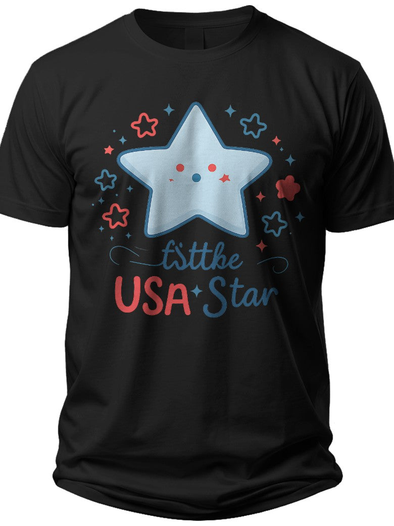 Little USA Star Boys 4th of July Shirt - Adult Unisex Tee