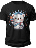 Little Liberty Bear Kids 4th of July Shirts - Adult Unisex Tee