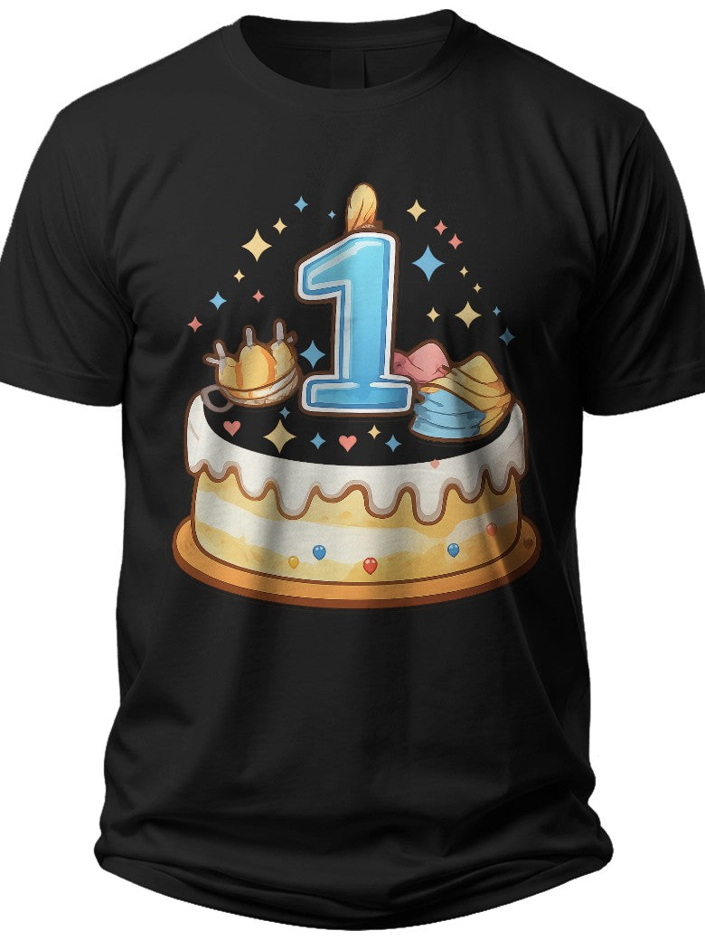 Little King's First Cake Birthday Boy Shirt - Adult Unisex Tee