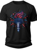 Liberty Torch Silhouette Men's 4th of July T-shirts - Adult Unisex Tee