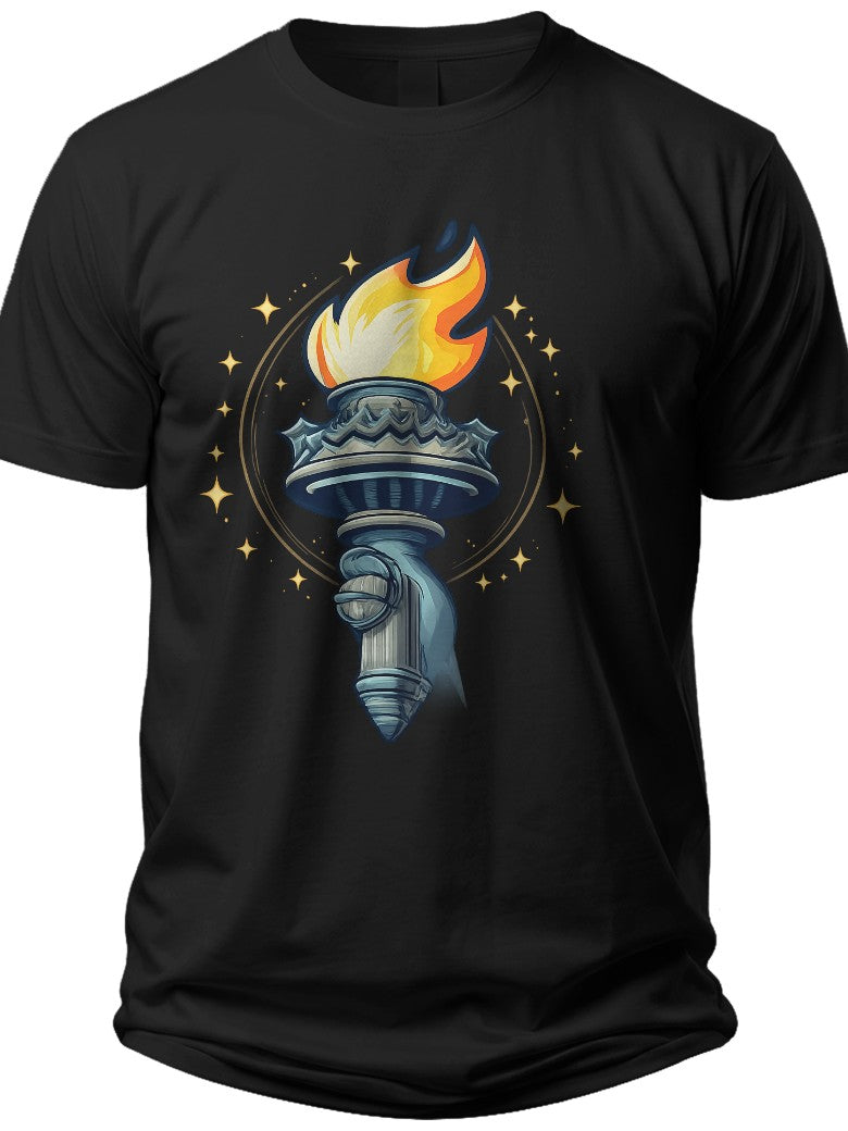 Liberty Torch Men 4th of July Shirts - Adult Unisex Tee