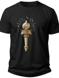 Liberty Torch Icon Fourth of July Shirt Men - Adult Unisex Tee