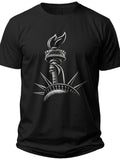 Liberty Torch Icon 4th of July Shirt for Men - Adult Unisex Tee