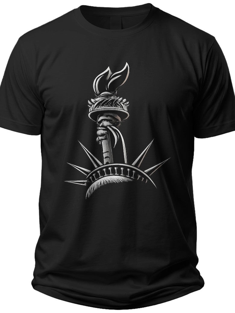 Liberty Torch Icon 4th of July Shirt for Men - Adult Unisex Tee