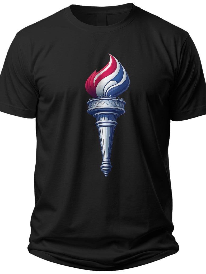 Liberty Torch Icon 4 Th of July Shirts - Adult Unisex Tee