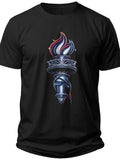 Liberty Torch Glow 4th of July T Shirts - Adult Unisex Tee