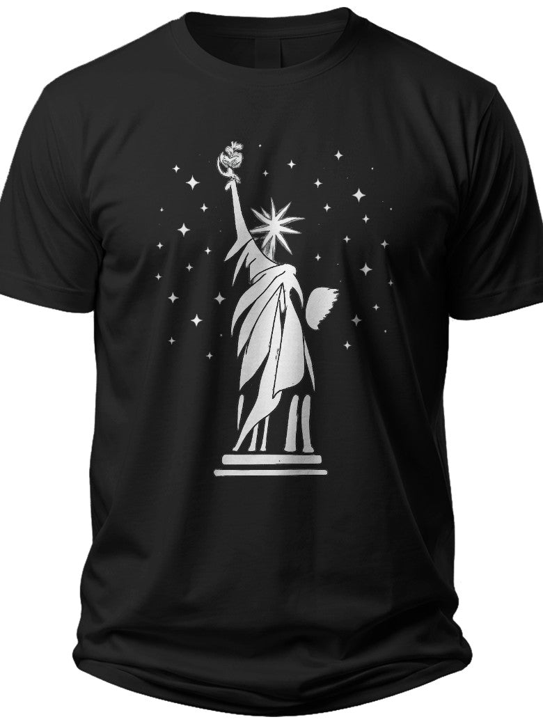 Liberty Silhouette Stars 4th of July Couples Shirts - Adult Unisex Tee