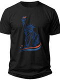 Liberty Silhouette Plus Size 4th of July Shirt - Adult Unisex Tee