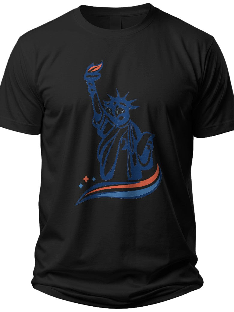 Liberty Silhouette Plus Size 4th of July Shirt - Adult Unisex Tee