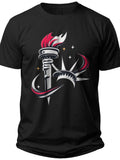 Liberty Silhouette 4th July Shirts for Men - Adult Unisex Tee