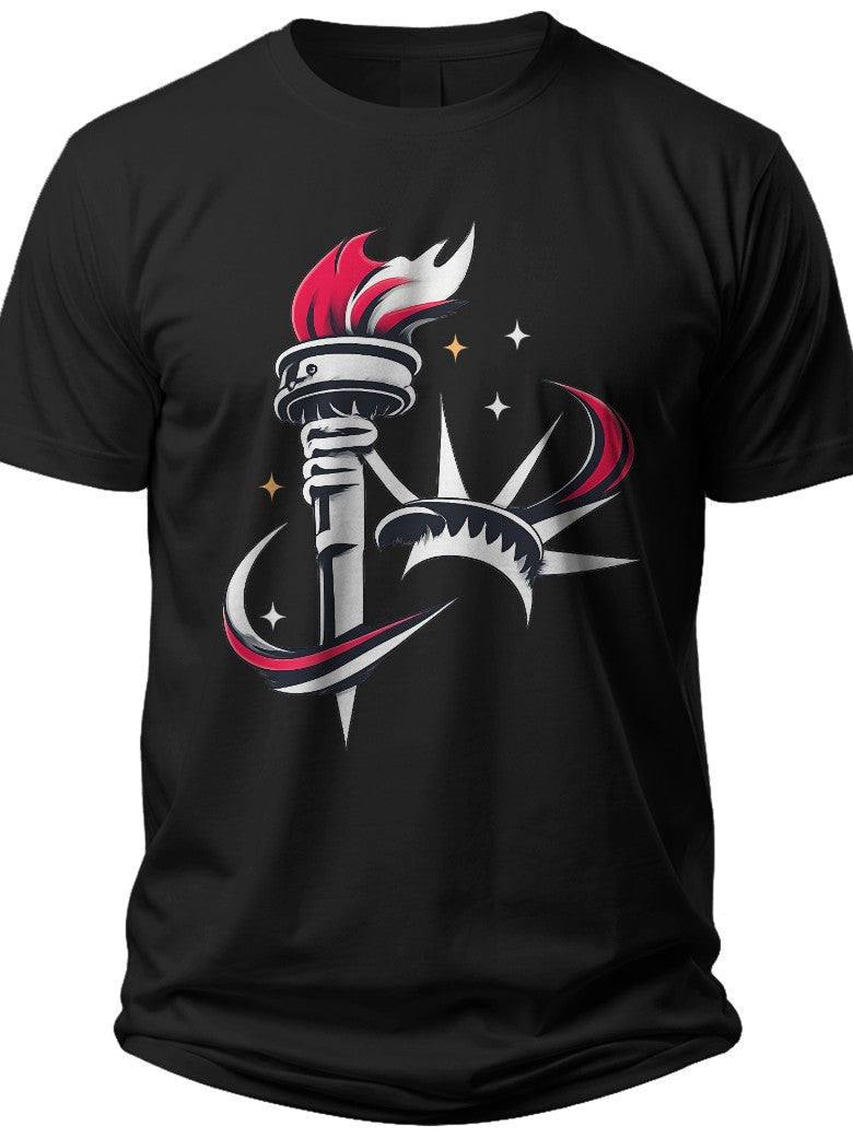 Liberty Silhouette 4th July Shirts for Men - Adult Unisex Tee
