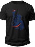 Liberty Outline 4th of July Womens Shirts - Adult Unisex Tee