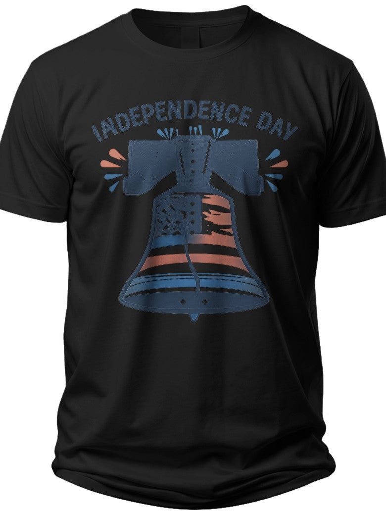 Liberty Bell Silhouette Independence Day Shirt - Adult Unisex Tee