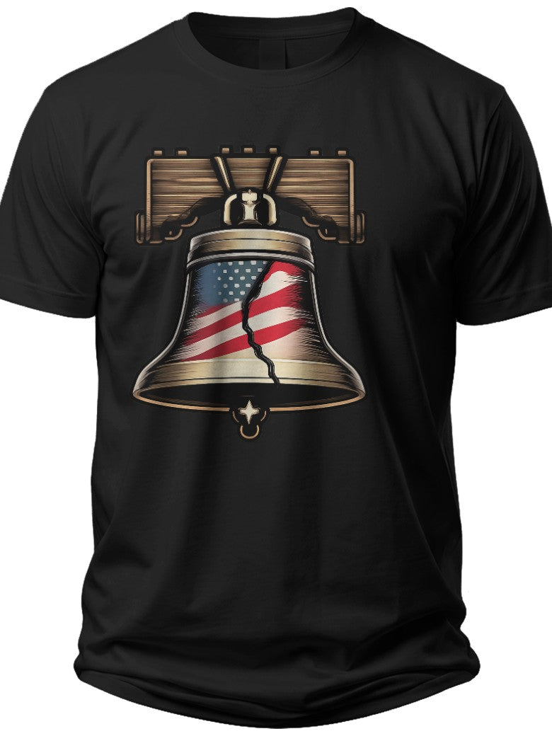 Liberty Bell Patriot Fourth of July Shirts for Men - Adult Unisex Tee