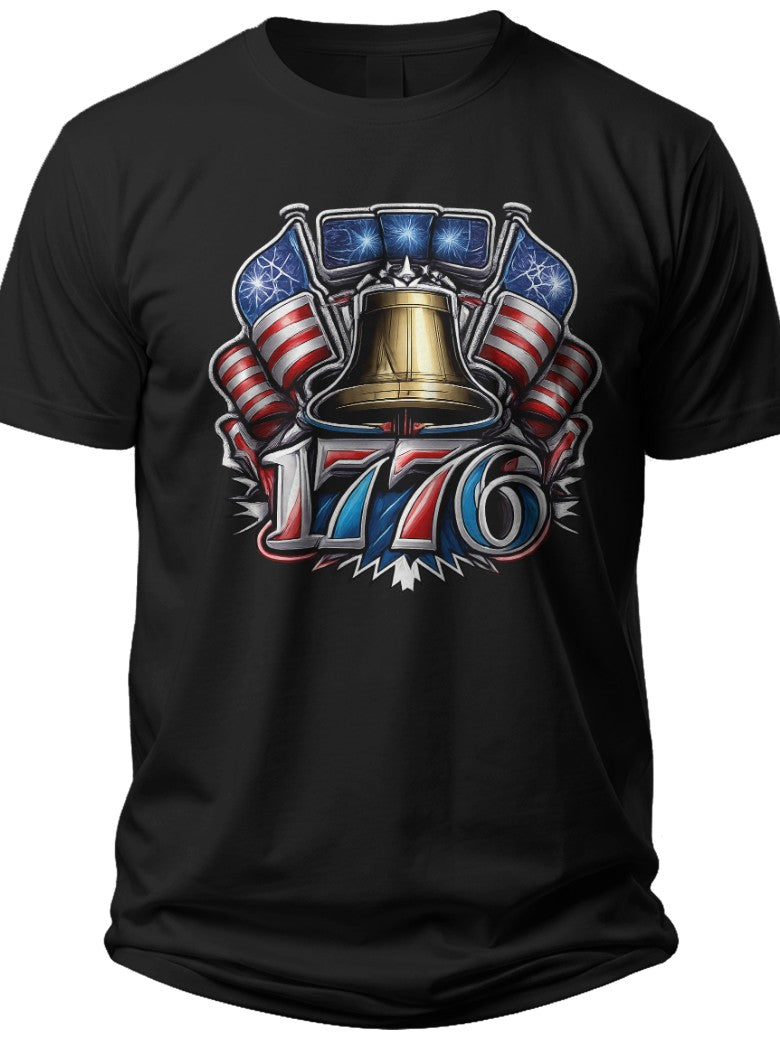 Liberty Bell 1776 Mens 4th of July Shirt - Adult Unisex Tee