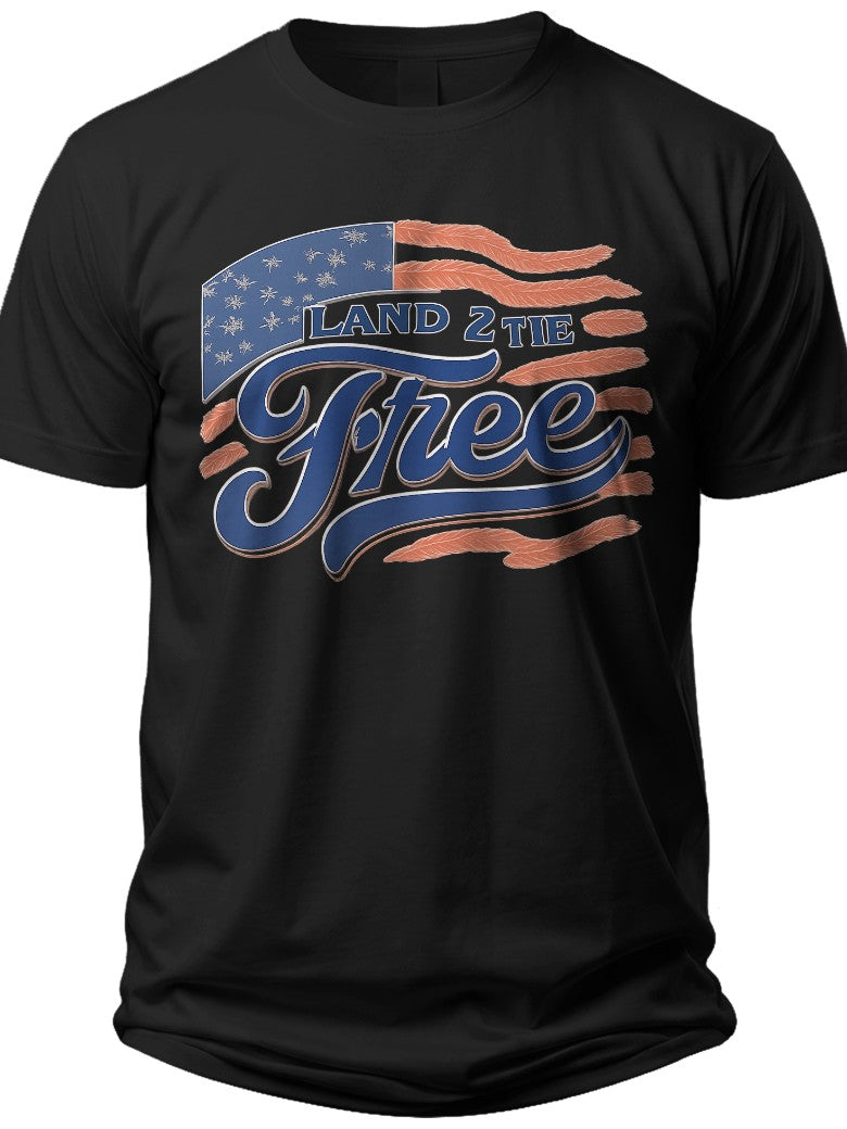 Land of the Free Vintage 4th of July Tshirt - Adult Unisex Tee