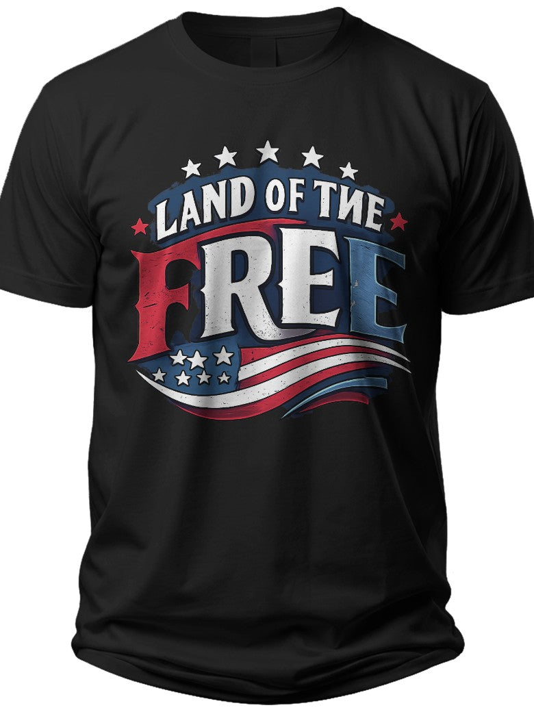 Land of the Free July 4 Shirts - Adult Unisex Tee