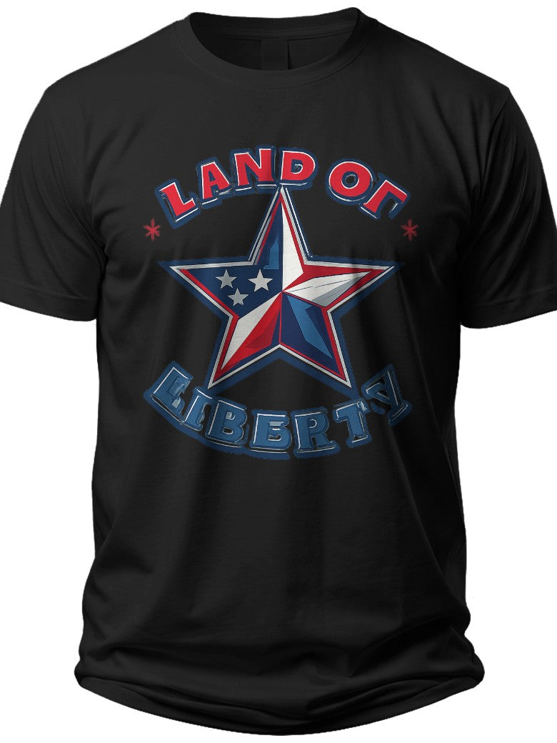 Land of Liberty 4th of July Tee Shirts - Adult Unisex Tee