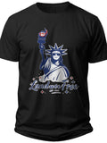 Lady Liberty Silhouette Womens 4th of July Shirt - Adult Unisex Tee
