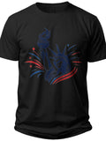 Lady Liberty Silhouette Plus Size Fourth of July Shirts for Women - Adult Unisex Tee