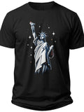 Lady Liberty Silhouette July 4th Shirt - Adult Unisex Tee