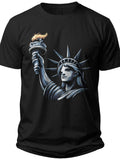 Lady Liberty Silhouette 4th of July Women's Shirts - Adult Unisex Tee