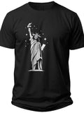 Lady Liberty Silhouette 4th of July Shirts - Adult Unisex Tee