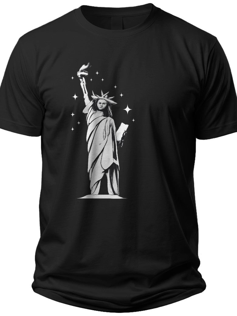 Lady Liberty Silhouette 4th of July Shirts - Adult Unisex Tee