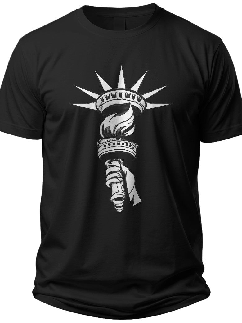Lady Liberty Silhouette 4th July Shirts - Adult Unisex Tee