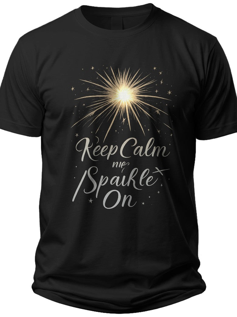 Keep Calm and Sparkle On 4th of July Shirts Funny - Adult Unisex Tee