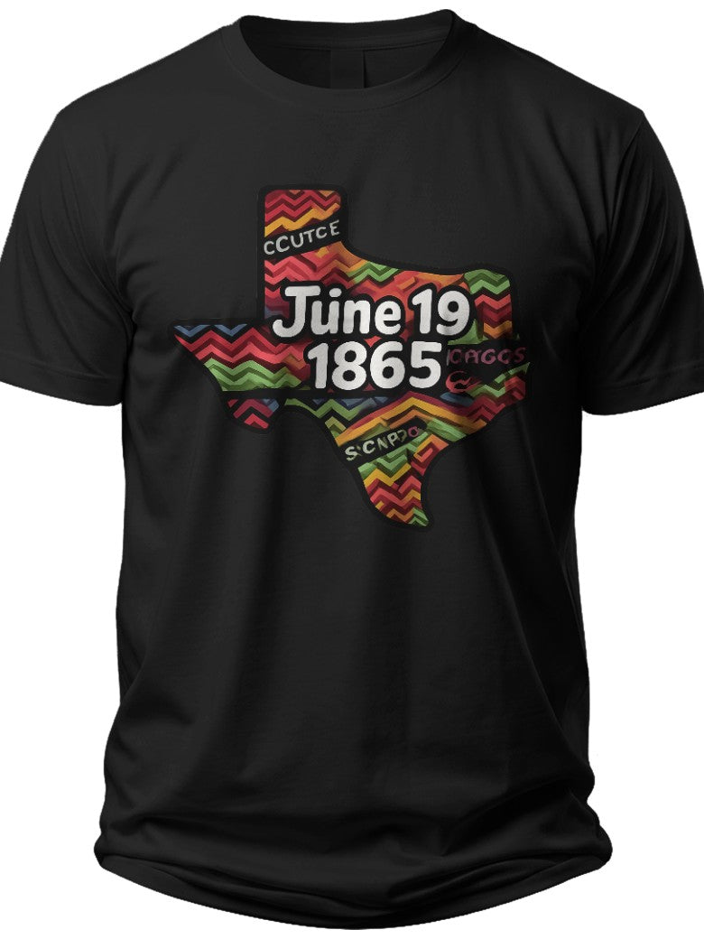 Juneteenth Texas Map Juneteenth Kids Shirt - Adult Unisex Tee