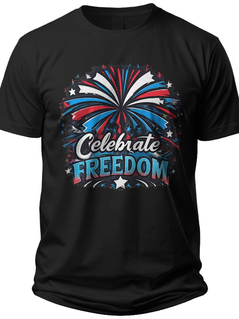 July 4th Fireworks Burst 4th of July Golf Shirts for Men - Adult Unisex Tee