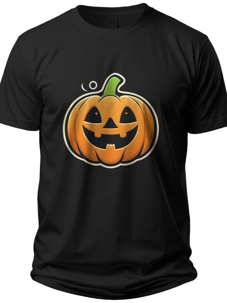 Happy Pumpkin Face Halloween Shirt - Adult Unisex Tee