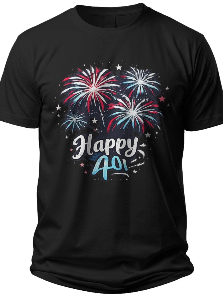 Happy 4th Fireworks 4th of July Shirts for Girls - Adult Unisex Tee