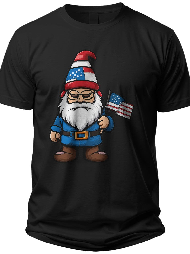 Grumpy Patriotic Gnome Funny 4th of July Shirts for Women - Adult Unisex Tee