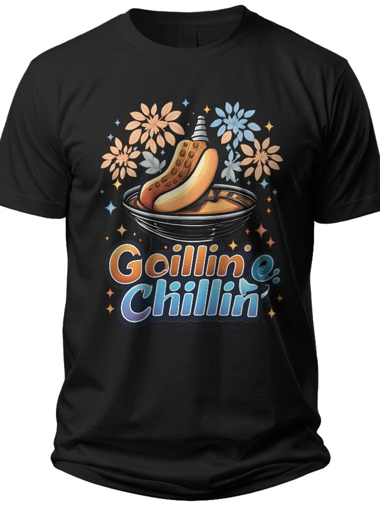 Grillin' Freedom Funny Fourth of July Shirts - Adult Unisex Tee