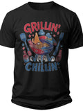 Grillin' & Chillin' Fourth of July Family Shirts - Adult Unisex Tee