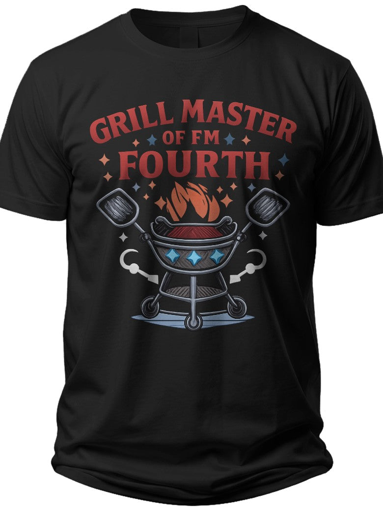 Grill Master of the Fourth Family 4th of July Shirts - Adult Unisex Tee