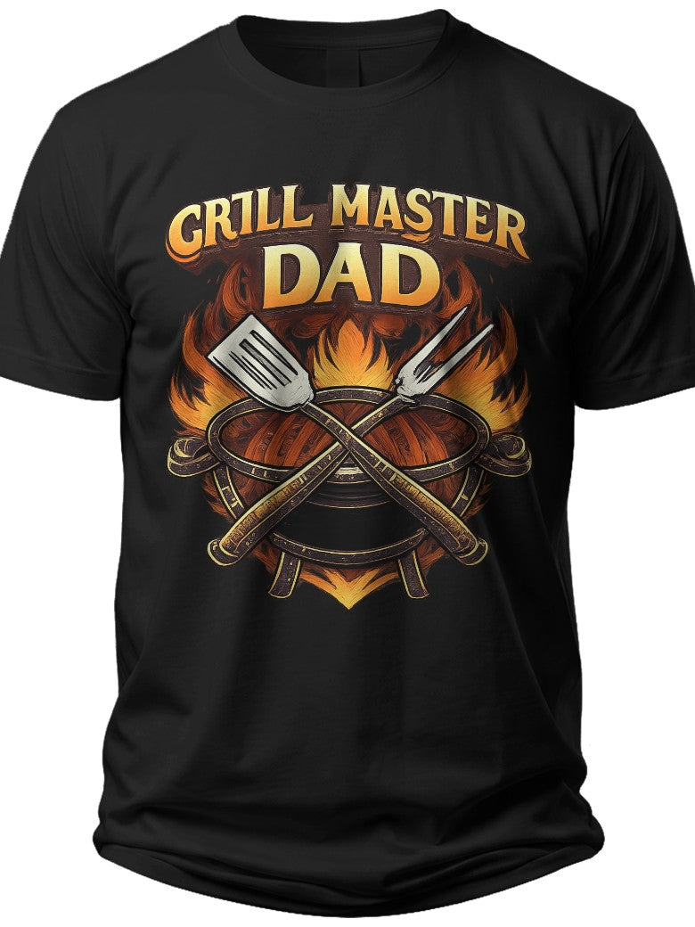 Grill Master Dad Happy Fathers Day Shirt - Adult Unisex Tee