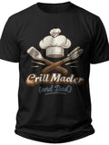 Grill Master Dad Funny Fathers Day Shirts - Adult Unisex Tee