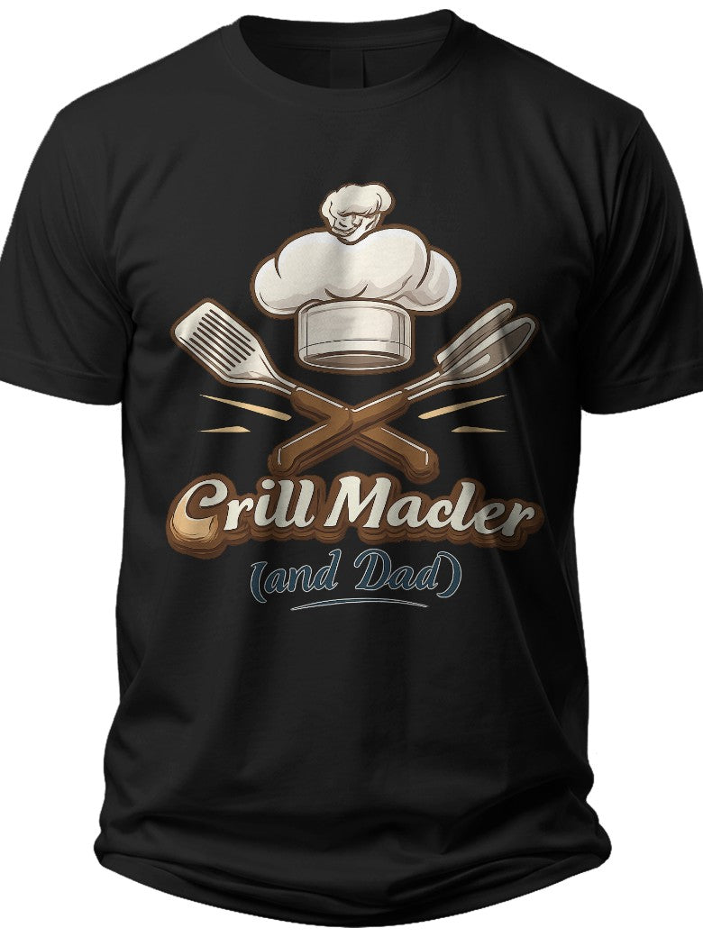 Grill Master Dad Funny Fathers Day Shirts - Adult Unisex Tee