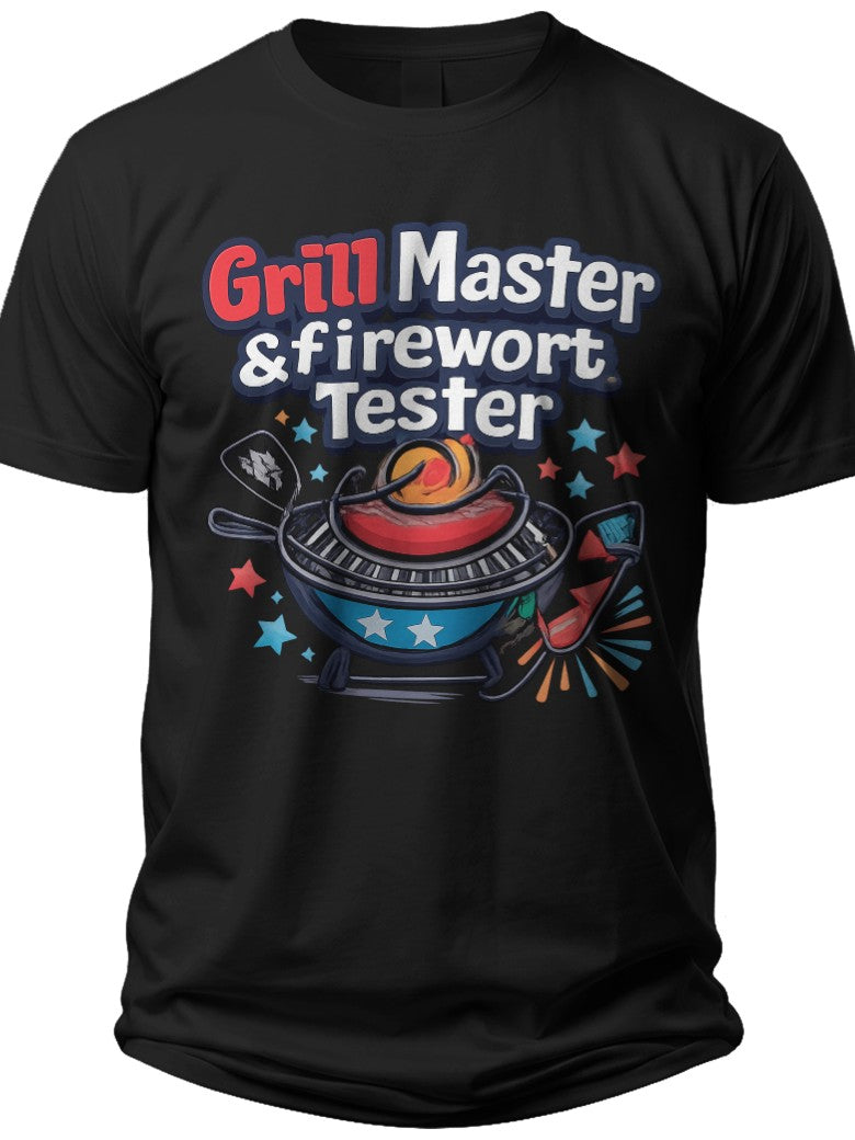 Grill Master 4th Funny July 4th Shirts - Adult Unisex Tee