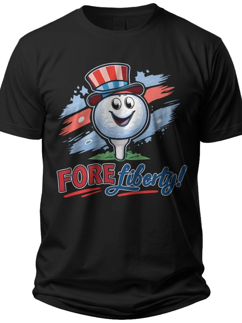 Golfing Patriot 4th of July Mens Shirts - Adult Unisex Tee