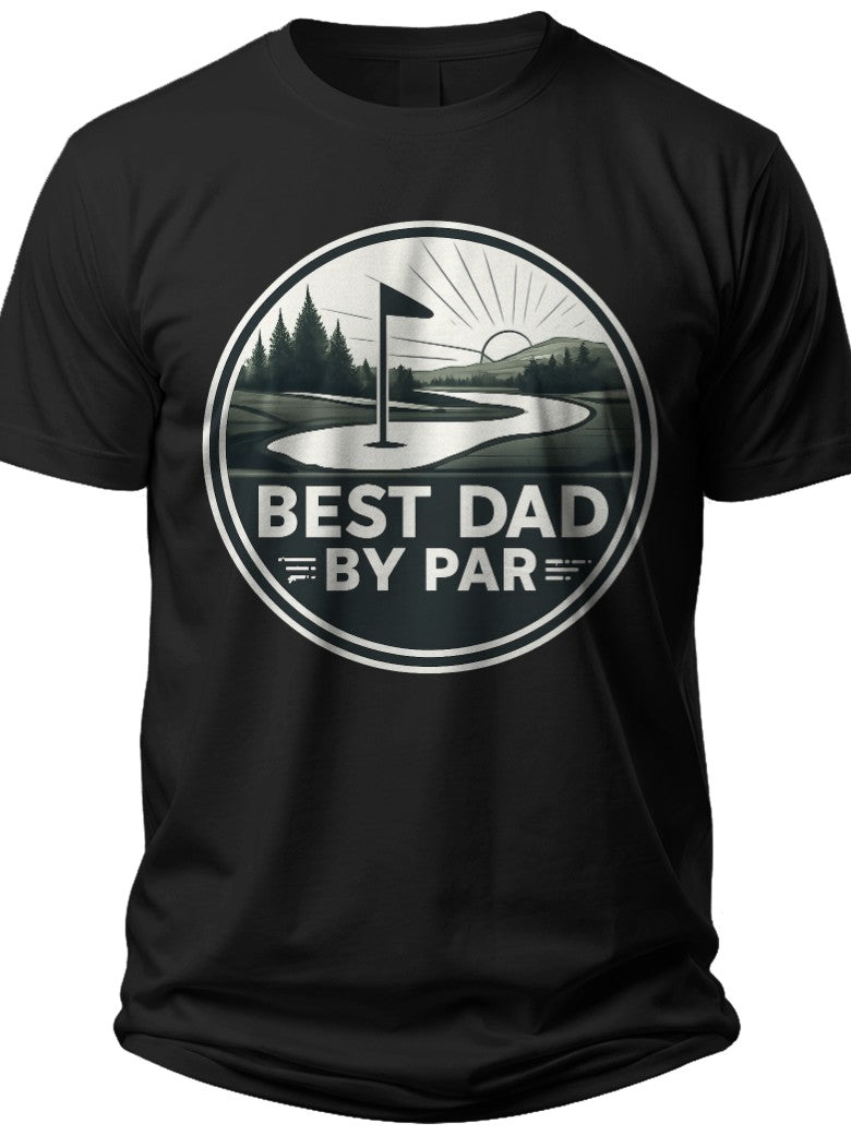 Golf Dad Emblem Best Dad by Par Shirt - Adult Unisex Tee